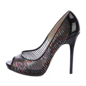 Elegant Jimmy Choo Black Multicolor Heels